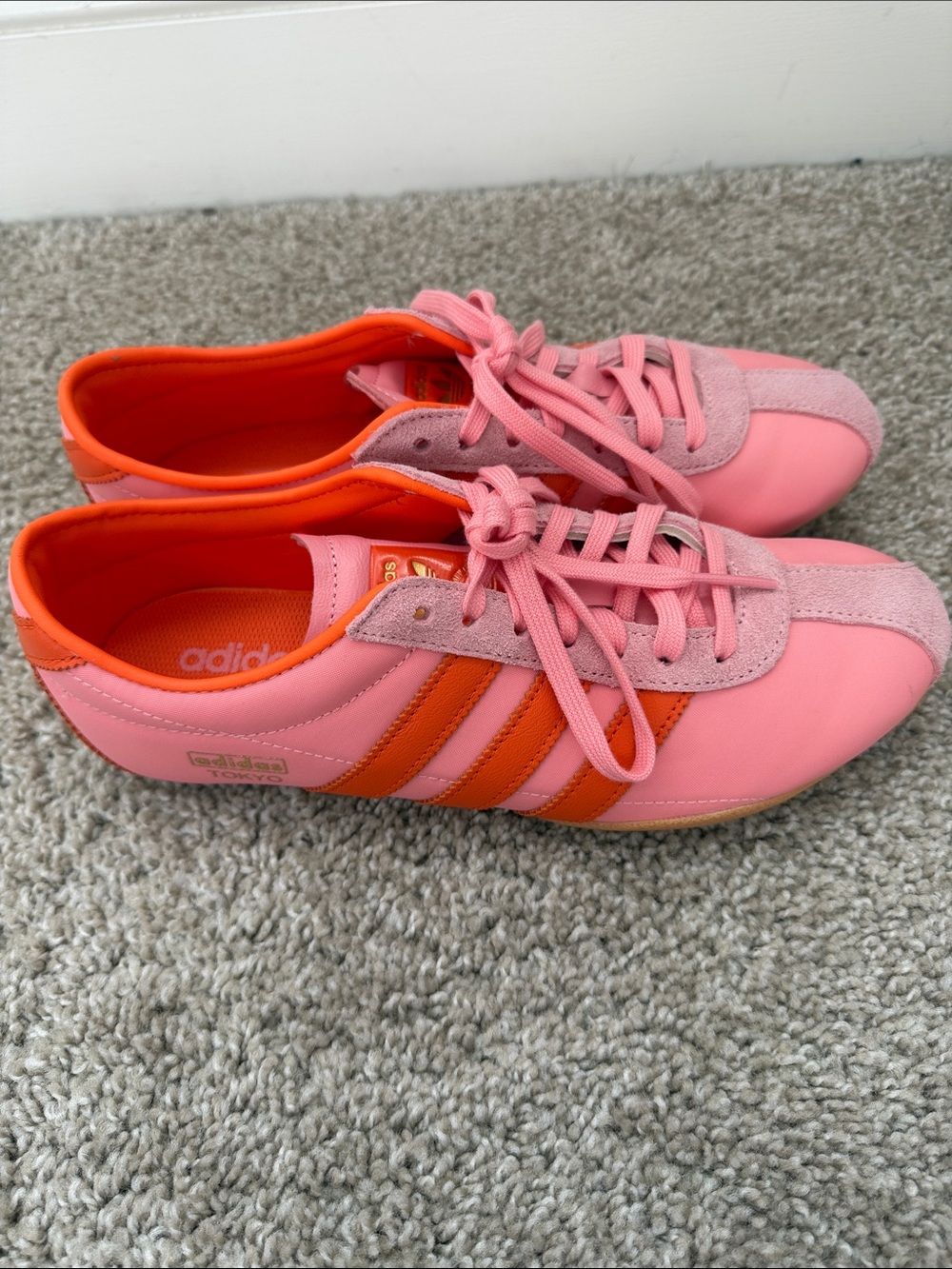 adidas Tokyo Pink and Orange Women's Low-Profile Sneakers - Picture 3 of 5